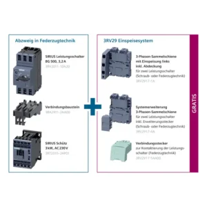 3RA21/22 Sirius nG fusel. Load feed. S00 3RA9012-7AA01